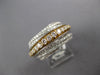 LARGE 1.77CT DIAMOND 18KT 2 TONE GOLD 3D MULTI ROW CRISS CROSS ANNIVERSARY RING