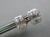 LARGE .67CT DIAMOND 18KT WHITE GOLD 3D MULTI SHAPE OCTAGON BEZEL STUD EARRINGS