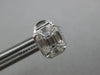 LARGE .67CT DIAMOND 18KT WHITE GOLD 3D MULTI SHAPE OCTAGON BEZEL STUD EARRINGS