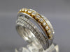 LARGE 1.77CT DIAMOND 18KT 2 TONE GOLD 3D MULTI ROW CRISS CROSS ANNIVERSARY RING