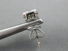 LARGE .67CT DIAMOND 18KT WHITE GOLD 3D MULTI SHAPE OCTAGON BEZEL STUD EARRINGS