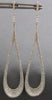 EXTRA LARGE 2.64CT DIAMOND 14KT WHITE GOLD ELONGATED TEAR DROP HANGING EARRINGS