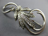 ESTATE LARGE .80CT DIAMOND 18KT WHITE GOLD 3D MEISTER FLOWER INFINITY LOVE PIN