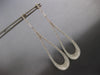 EXTRA LARGE 2.64CT DIAMOND 14KT WHITE GOLD ELONGATED TEAR DROP HANGING EARRINGS