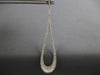 EXTRA LARGE 2.64CT DIAMOND 14KT WHITE GOLD ELONGATED TEAR DROP HANGING EARRINGS