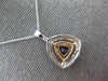 LARGE 1.15CT DIAMOND & AAA AMETHYST 14KT WHITE & ROSE GOLD 3D TRIANGULAR PENDANT