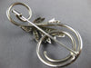 ESTATE LARGE .80CT DIAMOND 18KT WHITE GOLD 3D MEISTER FLOWER INFINITY LOVE PIN