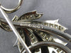 ESTATE LARGE .80CT DIAMOND 18KT WHITE GOLD 3D MEISTER FLOWER INFINITY LOVE PIN