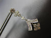 ESTATE LARGE 3.0CT DIAMOND 14KT WHITE GOLD 3D ROUND CHANDELIER HANGING EARRINGS