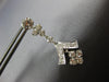 ESTATE LARGE 3.0CT DIAMOND 14KT WHITE GOLD 3D ROUND CHANDELIER HANGING EARRINGS