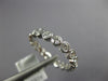 ESTATE 1.36CT DIAMOND 18K WHITE GOLD ROUND BEZEL 3.5MM ETERNITY ANNIVERSARY RING