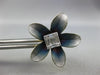 LARGE .33CT DIAMOND & BLUE ENAMEL 18KT YELLOW GOLD SQUARE FLOWER STUD EARRINGS