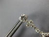 ESTATE LARGE 3.0CT DIAMOND 14KT WHITE GOLD 3D ROUND CHANDELIER HANGING EARRINGS