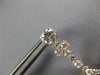 ESTATE LARGE 3.0CT DIAMOND 14KT WHITE GOLD 3D ROUND CHANDELIER HANGING EARRINGS