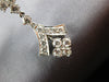 ESTATE LARGE 3.0CT DIAMOND 14KT WHITE GOLD 3D ROUND CHANDELIER HANGING EARRINGS