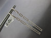 ESTATE .72CT DIAMOND 14KT WHITE GOLD RECTANGULAR JOURNEY HUGGIE HANGING EARRINGS