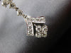 ESTATE LARGE 3.0CT DIAMOND 14KT WHITE GOLD 3D ROUND CHANDELIER HANGING EARRINGS