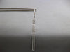 ESTATE .72CT DIAMOND 14KT WHITE GOLD RECTANGULAR JOURNEY HUGGIE HANGING EARRINGS