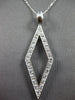 ESTATE LARGE .70CT DIAMOND 18KT WHITE GOLD GEOMETRIC FUN FLOATING PENDANT #26986