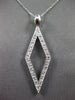 ESTATE LARGE .70CT DIAMOND 18KT WHITE GOLD GEOMETRIC FUN FLOATING PENDANT #26986