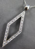 ESTATE LARGE .70CT DIAMOND 18KT WHITE GOLD GEOMETRIC FUN FLOATING PENDANT #26986
