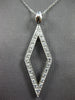 ESTATE LARGE .70CT DIAMOND 18KT WHITE GOLD GEOMETRIC FUN FLOATING PENDANT #26986