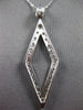 ESTATE LARGE .70CT DIAMOND 18KT WHITE GOLD GEOMETRIC FUN FLOATING PENDANT #26986