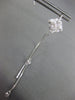 LARGE 1.1CT DIAMOND 18K WHITE GOLD ROUND & BAGUETTE CHANDELIER HANGING EARRINGS