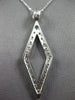 ESTATE LARGE .70CT DIAMOND 18KT WHITE GOLD GEOMETRIC FUN FLOATING PENDANT #26986