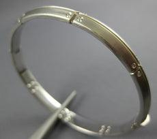 .48CT DIAMOND 18KT WHITE GOLD TIFFANY & CO ETOILE MATTE & SHINY BANGLE BRACELET