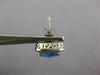 LARGE 5.44CT DIAMOND & AAA BLUE TOPAZ 14KT WHITE GOLD CUSHION CUT STUD EARRINGS