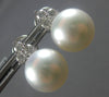 LARGE .60CT DIAMOND & AAA SOUTH SEA PEARL 18KT WHITE GOLD CLIP ON STUD EARRINGS