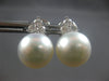 LARGE .60CT DIAMOND & AAA SOUTH SEA PEARL 18KT WHITE GOLD CLIP ON STUD EARRINGS