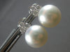 LARGE .60CT DIAMOND & AAA SOUTH SEA PEARL 18KT WHITE GOLD CLIP ON STUD EARRINGS