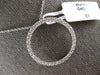 ESTATE .92CT DIAMOND 18KT WHITE GOLD CLASSIC 3D CIRCLE OF LIFE FLOATING PENDANT