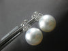LARGE .60CT DIAMOND & AAA SOUTH SEA PEARL 18KT WHITE GOLD CLIP ON STUD EARRINGS