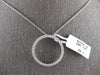ESTATE .92CT DIAMOND 18KT WHITE GOLD CLASSIC 3D CIRCLE OF LIFE FLOATING PENDANT
