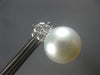LARGE .60CT DIAMOND & AAA SOUTH SEA PEARL 18KT WHITE GOLD CLIP ON STUD EARRINGS