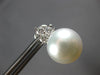 LARGE .60CT DIAMOND & AAA SOUTH SEA PEARL 18KT WHITE GOLD CLIP ON STUD EARRINGS