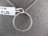 ESTATE .92CT DIAMOND 18KT WHITE GOLD CLASSIC 3D CIRCLE OF LIFE FLOATING PENDANT
