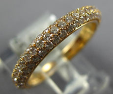 WIDE .91CT DIAMOND 18KT ROSE GOLD 3D 3mm MULTI ROW 3/4 ETERNITY ANNIVERSARY RING