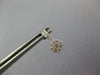ESTATE SMALL .50CT DIAMOND 14KT WHITE GOLD 3D FLOWER CLUSTER HANGING EARRINGS