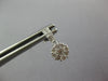 ESTATE SMALL .50CT DIAMOND 14KT WHITE GOLD 3D FLOWER CLUSTER HANGING EARRINGS