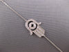 .35CT WHITE & BLACK DIAMOND 18KT WHITE GOLD CLASSIC CHAMSA HAMSA LUCKY BRACELET