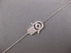 .35CT WHITE & BLACK DIAMOND 18KT WHITE GOLD CLASSIC CHAMSA HAMSA LUCKY BRACELET