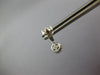 ESTATE SMALL .50CT DIAMOND 14KT WHITE GOLD 3D FLOWER CLUSTER HANGING EARRINGS