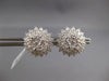 ESTATE LARGE 2.42CT DIAMOND 18KT WHITE GOLD CLASSIC CLUSTER FLOWER STUD EARRINGS