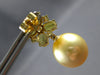 5.02CT DIAMOND & AAA YELLOW SAPPHIRE & SOUTH SEA PEARL 18KT YELLOW GOLD EARRINGS