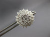 ESTATE LARGE 2.42CT DIAMOND 18KT WHITE GOLD CLASSIC CLUSTER FLOWER STUD EARRINGS