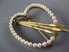 ANTIQUE LARGE SAPPHIRE & PEARL 14K YELLOW GOLD ARROW TO YOUR HEART BROOCH #26778